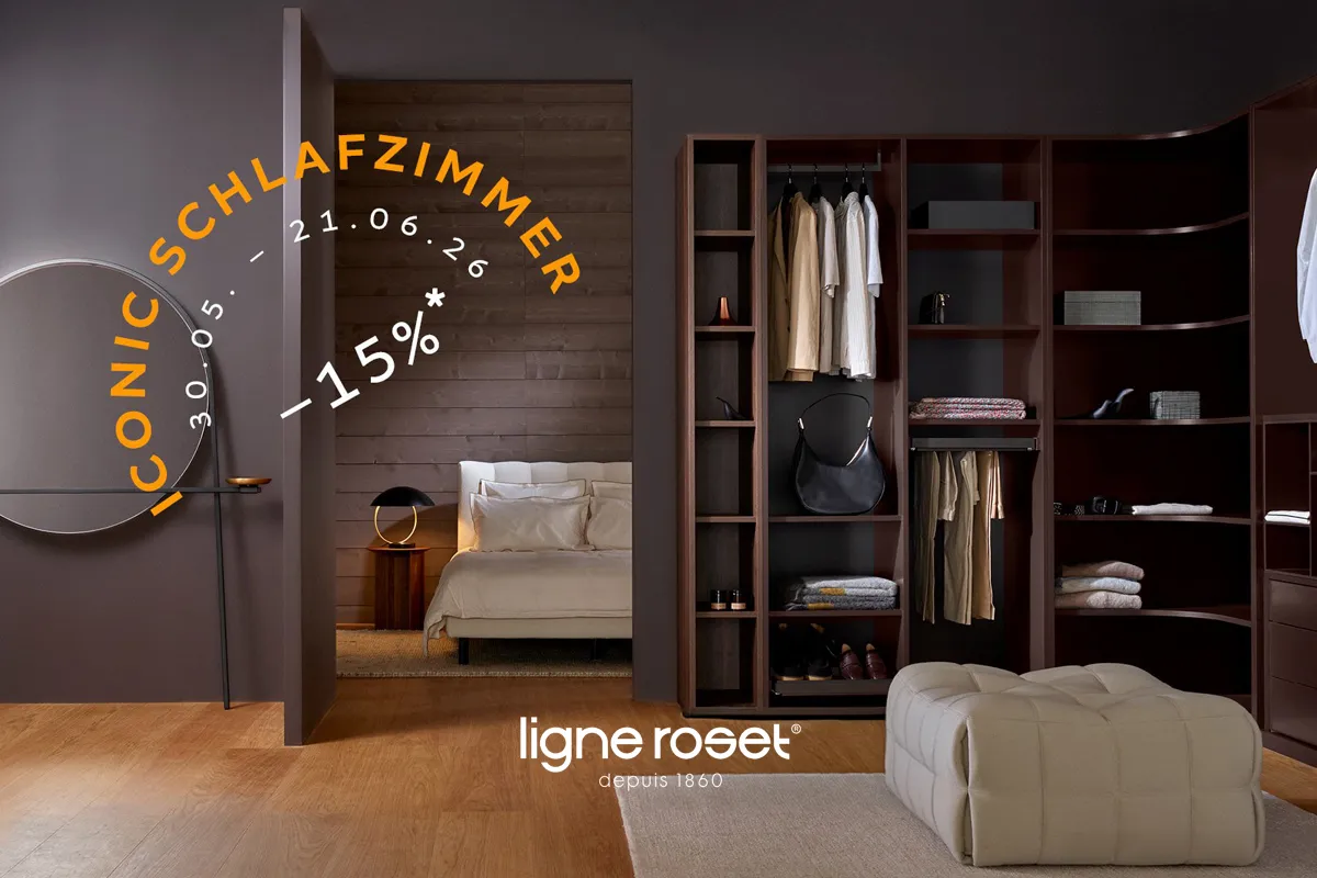15 % Rabatt auf Schränke, Kommoden, Betten, Beistellmöbel und Teppiche von Ligne Roset